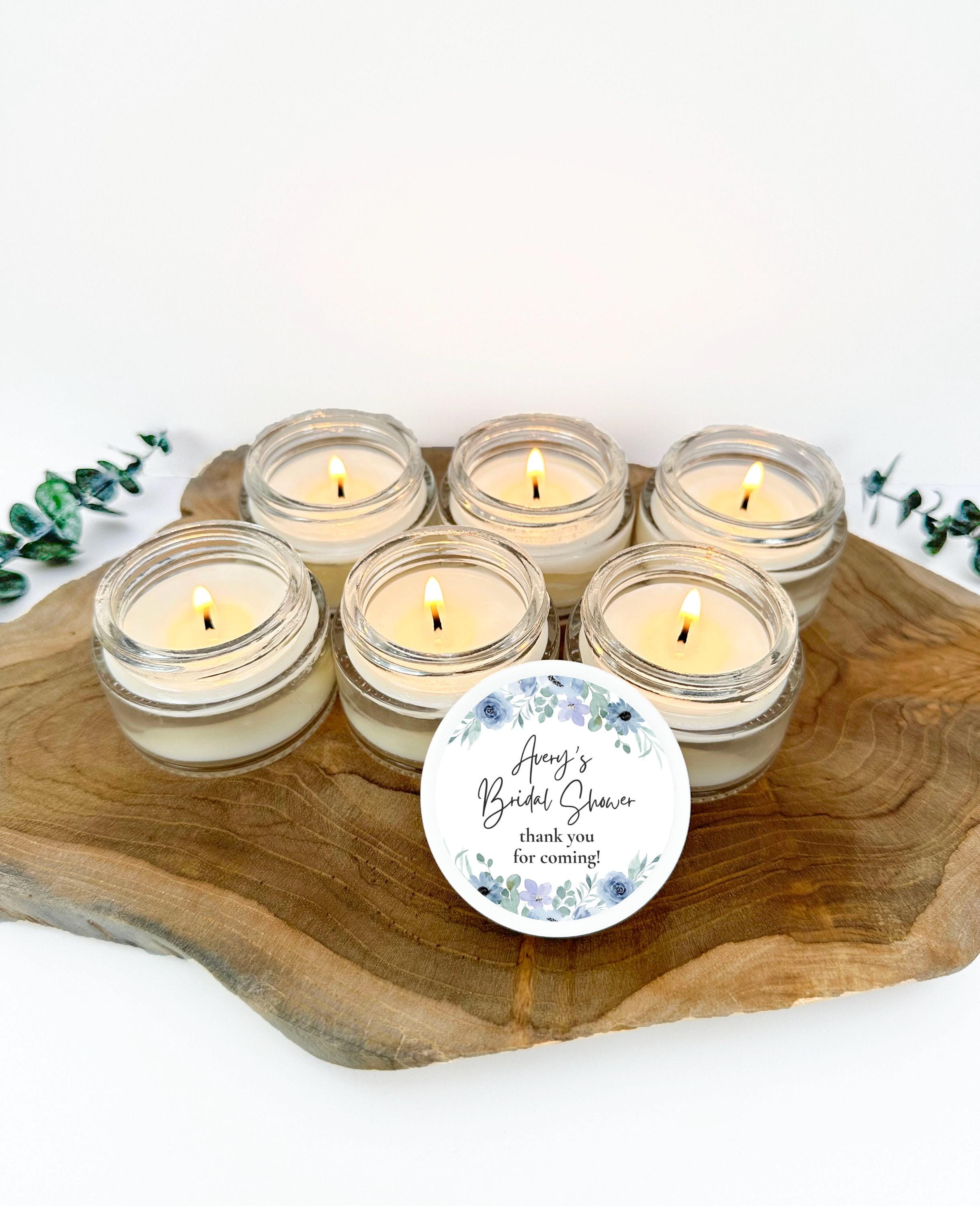 Custom Bridal Shower Floral Soy Wax Candles, Wedding Party Candle ...