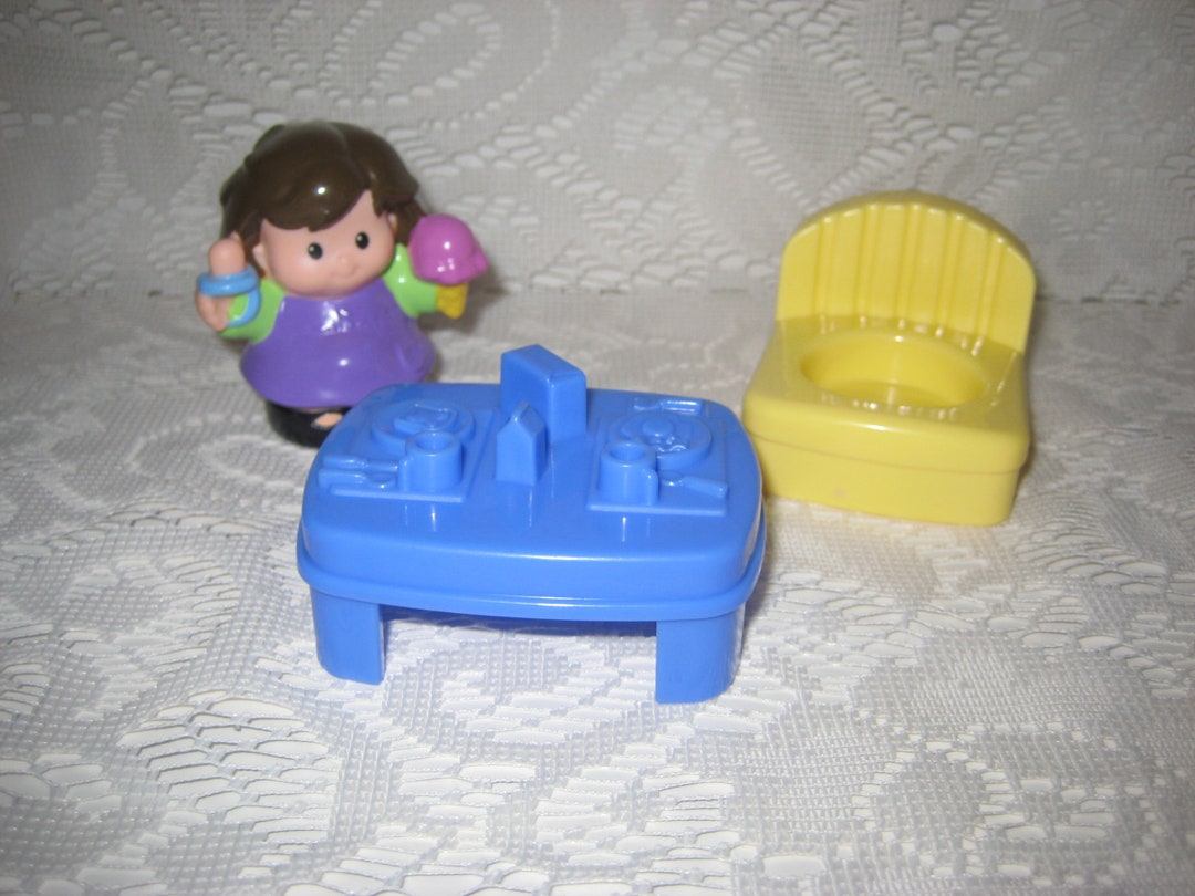 Fisher Price Happy Sounds Little People Girl With Chair and Etsy