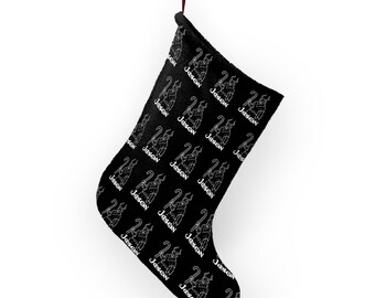 Personality Krampus Christmas Stocking, Winter Solstice Stocking, Krampus Gift, Scary Christmas Decor
