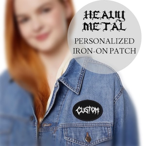 Personalized Heavy Metal Iron-On Patches, Custom Death Metal Patches, Custom Iron-On Patches for Jackets, Bags, and More