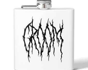 Gothic Design Edelstahlflasche, Perfektes Geschenk für Hochzeiten, Junggesellenabschiede & Outdoor-Abenteuer, einzigartiges Trinkgeschirr, 6 Unzen Kapazität,