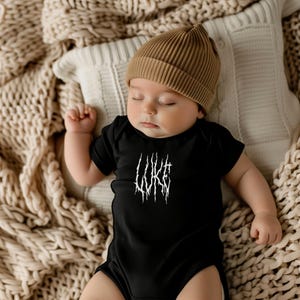 Body de bebé de heavy metal personalizado, body de death metal, body de bebé personalizado, ropa gótica para bebé, regalo de heavy metal, diferentes tallas