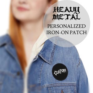Gepersonaliseerde heavy metal-opstrijkpatches, custom deathmetal-patches, custom opstrijkpatches voor jassen, tassen en meer