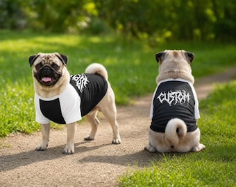Camiseta personalizada de metal para perros, camiseta alternativa para perros, camiseta personalizada para perros, death metal, camiseta de heavy metal, gótico para amantes de las mascotas, camiseta raglán para mascotas