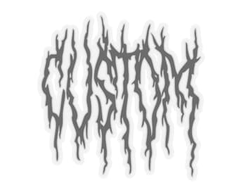 Custom Heavy Metal Kiss-Cut Stickers, Death Metal Sticker, Black Metal Sticker, Personalized Sticker, Goth Car Accessories
