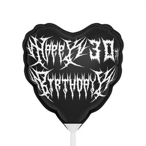 Gothic Birthday Balloons, Heavy Metal Birthday, Death Metal Birthday, Alt Birthday, Party Supplies, Goth Decor, Black Heart-shaped Balloons