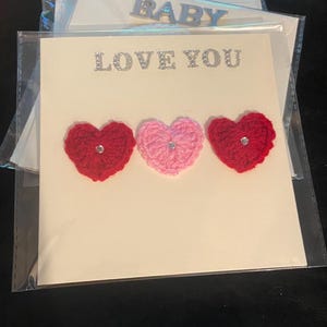 Tarjeta de celebración personalizada de crochet