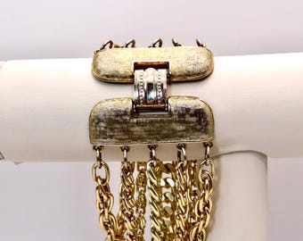 Coro Bracelet Vintage 5 Chains 40s 50s Costume Jewelry Bracelet