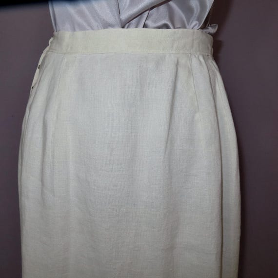 Linen Skirt in Off White