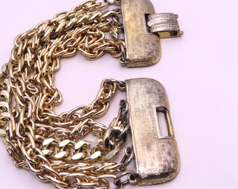 Coro Bracelet Vintage 5 Chains 40s 50s Costume Jewelry Bracelet