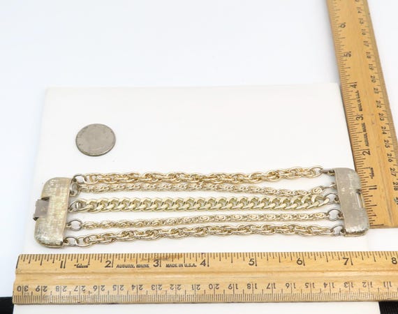 Coro Bracelet Vintage 5 Chains 40s 50s Costume Jewelry Bracelet