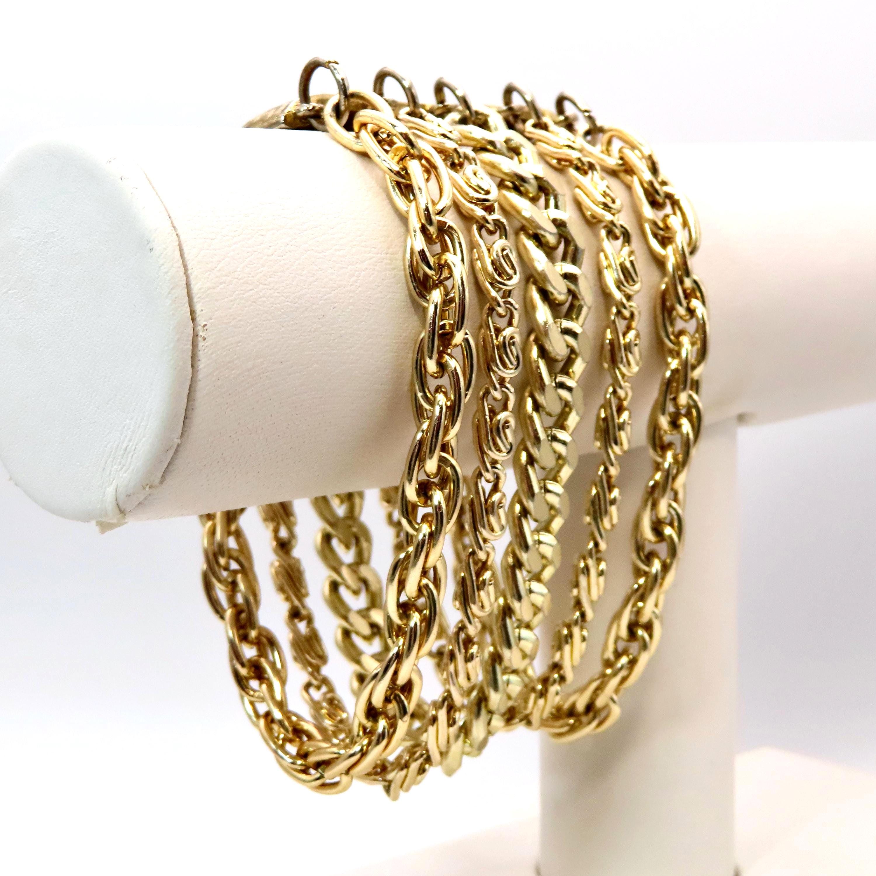 Coro Bracelet Vintage 5 Chains 40s 50s Costume Jewelry Bracelet