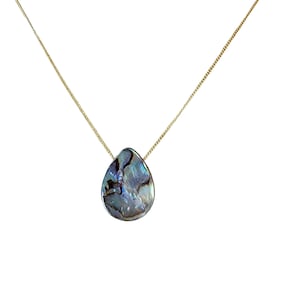 Abalone Shell  Necklace, Mothers Day Gift  Graduation Gift  Pendant Beach Hawaiian Tropical Real Gemstone Floating Handmade Minimalist Boho