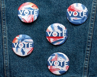 Stemknoppen (set van 5) / Verkiezingsaccessoires / Politieke spelden