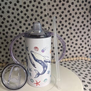 Whale Sippy Cup 12oz: BPA-Free Leakproof Toddler Cup