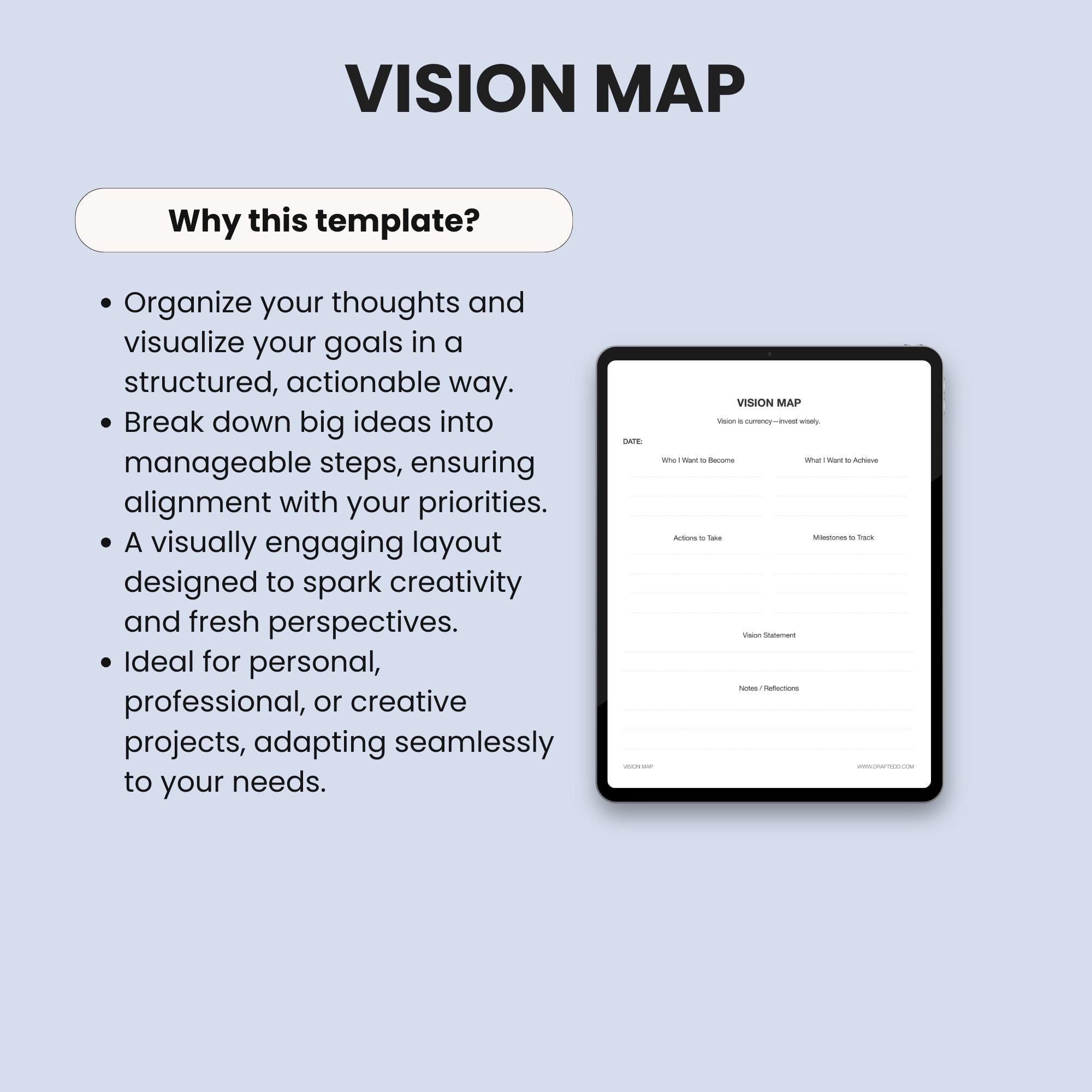 Vision Map Template Printable PDF - Il Fullxfull.6546183164 Pcg2