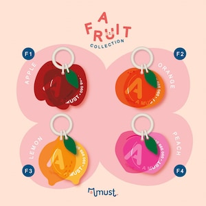 A Fruit Collection Personalized Pet ID Tags, Custom Fruit-Shaped Acrylic Pet Name Tags, Lightweight & Durable Engraved for Dogs and Cats