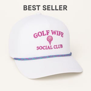 Golf Wife Social, Golf hat,  Birthday Gift For her, Embroidered, Rope Hat, Summer Hat, Wife hat, Country Club Hat