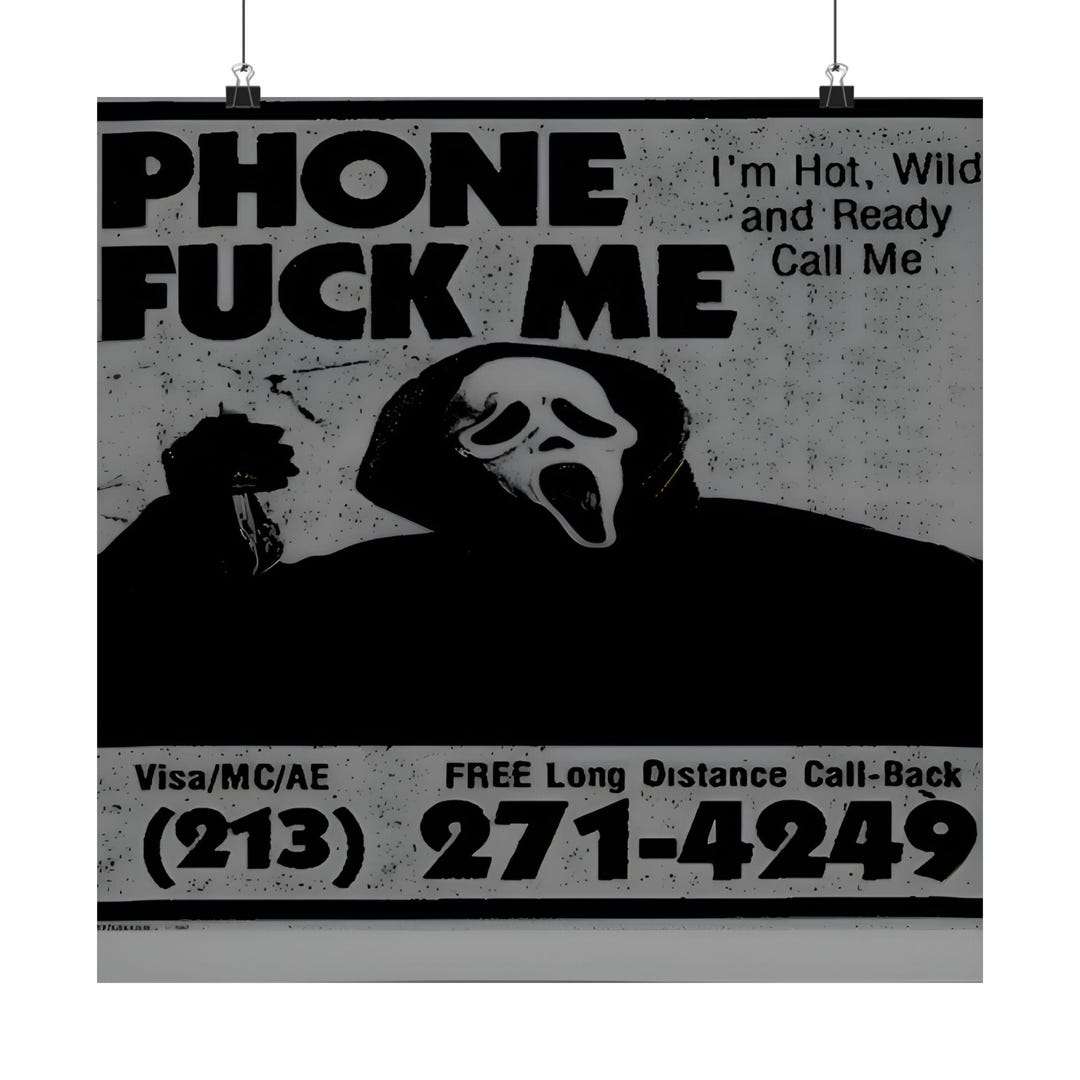 Ghost Face Matte Vertical Posters Scream Movie Poster, Horror Movie ...