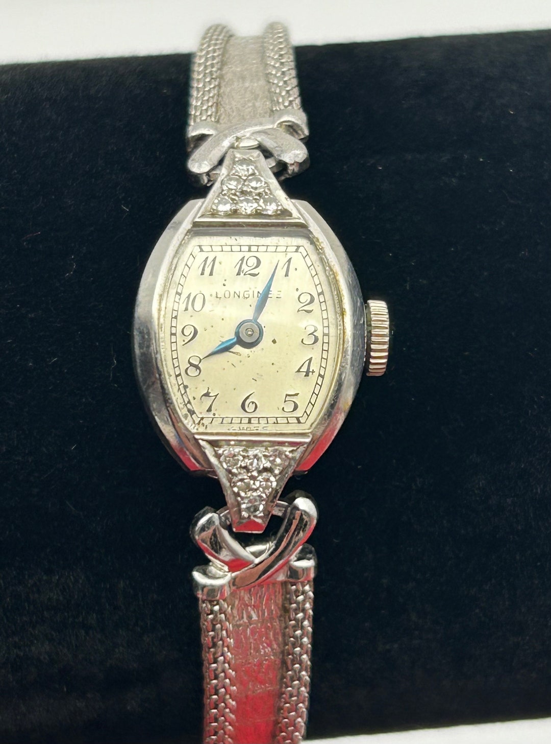 Vintage Longines Diamond Ladies Watch - 14K White Gold  display picture 1