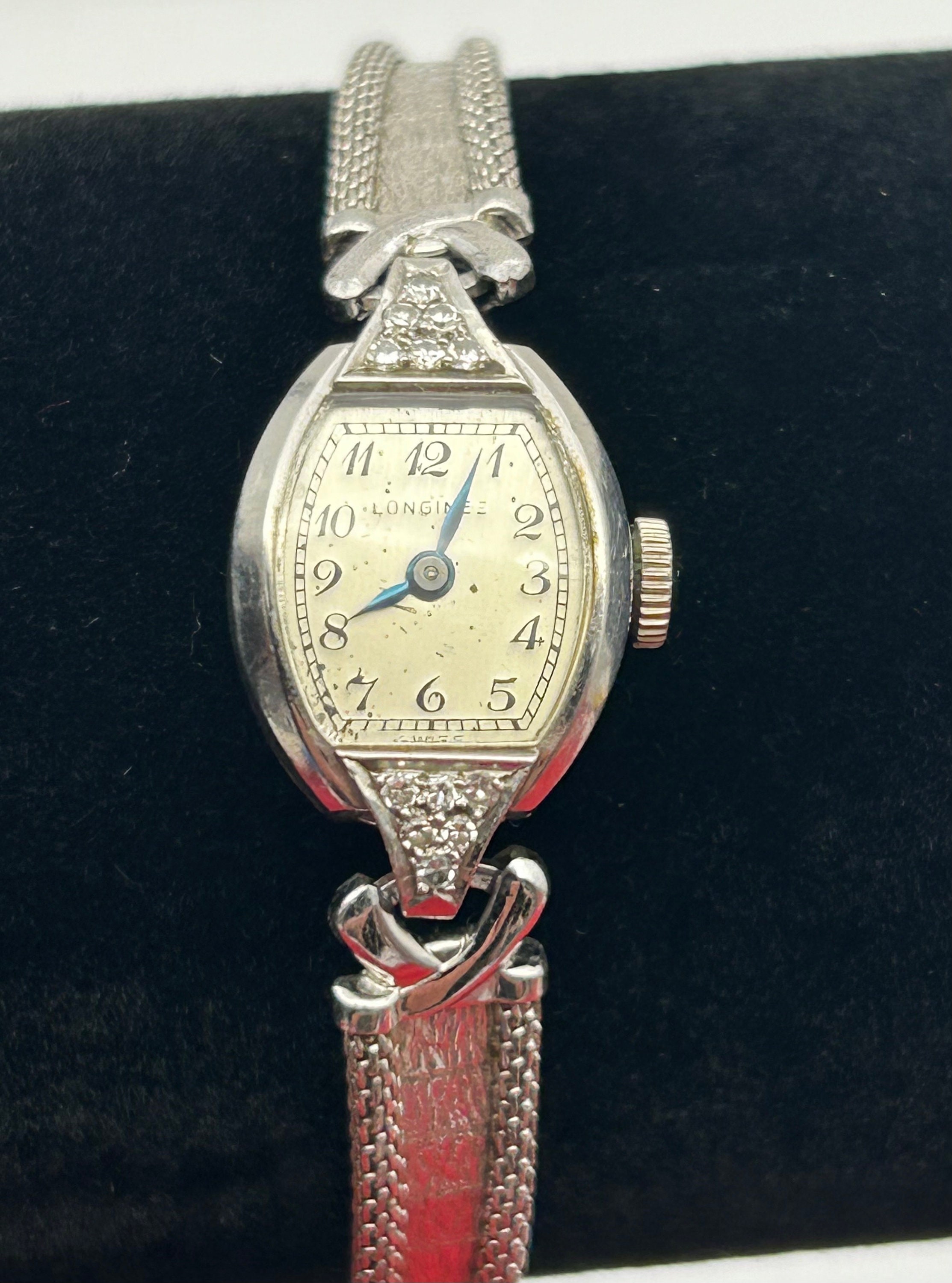 Vintage Longines Diamond Ladies Watch - 14K White Gold  display picture 2