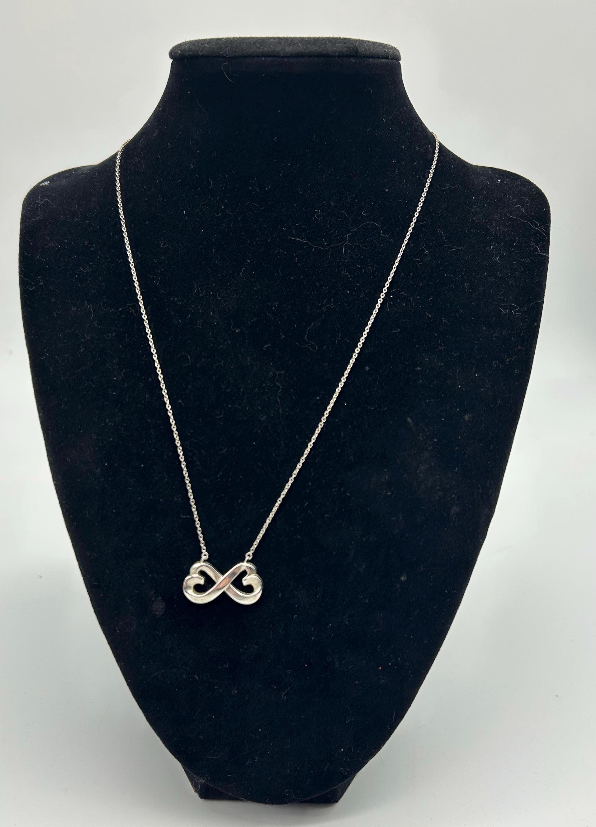 Tiffany & Co Paloma Picasso Sterling Silver Double Heart Necklace 