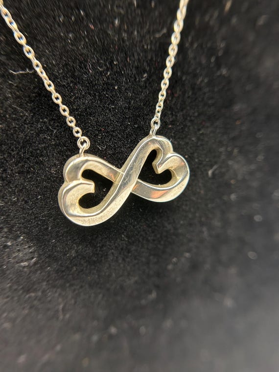 Tiffany & Co Paloma Picasso Sterling Silver Double Heart Necklace