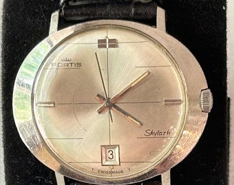 Vintage Gent's Fortis Skylark 6178 Steel Automatic Date Wrist