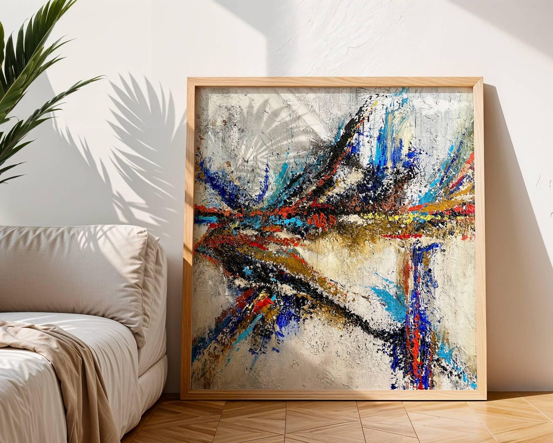 Bold Modern Abstract Painting on Canvas, Original Acrylic Abstract Art ...