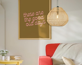 Vintage Typography Wall Art Print | Retro Nostalgic Home Decor, Sentimental Quote Poster (Digital Download)