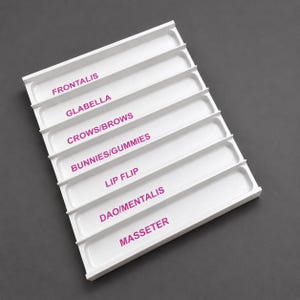 7-Slot Botox Syringe Holder, Labeled Injector Tray, Med Spa Organizer