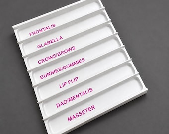 7-Slot Botox Syringe Holder, Labeled Injector Tray, Med Spa Organizer