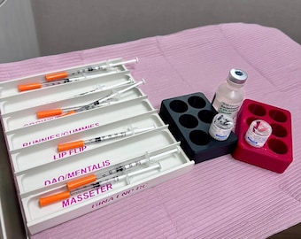 Botox Syringe Holder | 7 Slot Injector Tray | Med Spa Organizer | Aesthetic Syringe Holder | Cosmetic Injection Tray