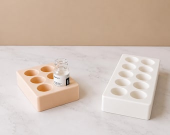 3mL Vial Organizer, 6 or 10 Slot Vial Holder, Medical Vial Storage, Medical Organizer, Aesthetic Clinic Supply Holder