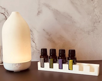 3D Printed Essential Oil Holder, Modern Aromatherapy Storage, 6 Bottles