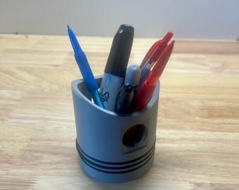 Piston Pen Holder | Automotive Desk Organizer | Car Enthusiast Gift | Mechanic Desk Decor | 3D Printed Pencil Cup