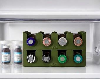 30mL Vial Holder – Stackable 4 Slot Organizer, Medical Vial Storage Rack, Pharmacy & Clinic Organizer