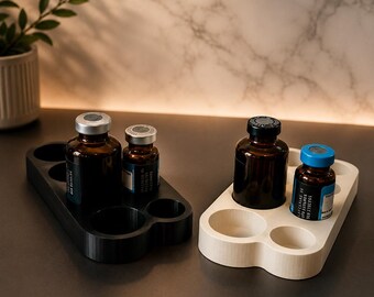 Dual Vial Holder - 8 Slot Medical Vial Organizer, Vial Storage Tray, Med Spa & Clinic Organizer