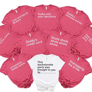 Funny Bachelorette Party T-Shirts: Bridal Party Matching Tees
