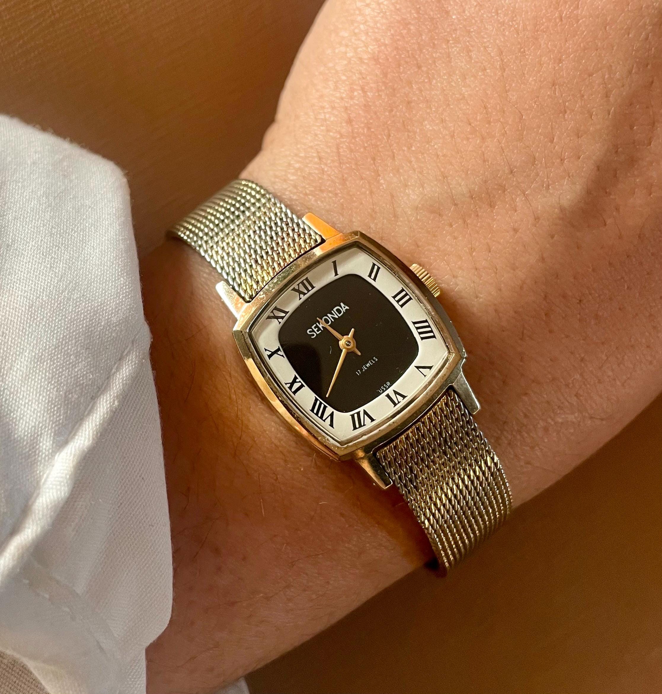 Montre Mécanique Vintage Sekonda 17 Rubis Pour Femme - Fonctionne - Bijou Horloger Rétro