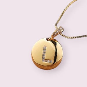 Colar de letra inicial de alta qualidade para mulheres e meninas - A-Z Charm Pendant Jewelry