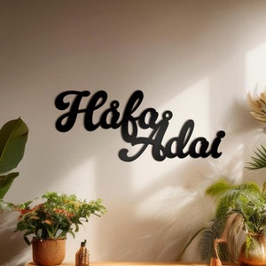Hafa Adai Metal Sign | Chamorro Typography | Pacific Islander Wall Decor | Custom Islander Sign | CNMI Art | Guam Decor | Gift for Islanders