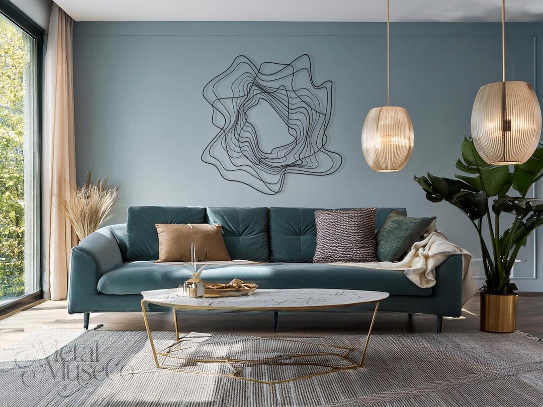 Luxury Abstract Metal Wall Art | Modern Irregular Loops Sculpture ...