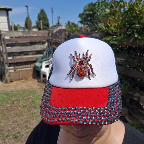 Red Widow Spider with Crystals