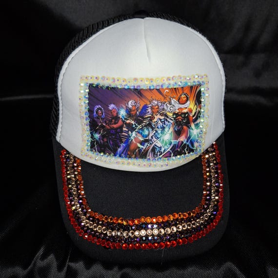Storm, X-men, marvel,baseball hat, Shiny,Sparly