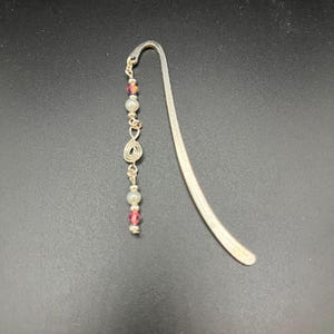 Handcrafted Silver Treble Clef Beaded Bookmark