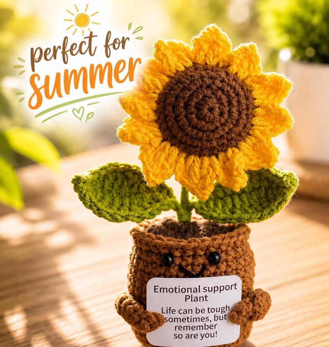 20 Cm Sonnenblumen-Plüschpuppe – Cartoon-Kissen, Weich, Kuschelig – Mit Stickgesicht – Perfekt Als Geschenk Oder Deko Für