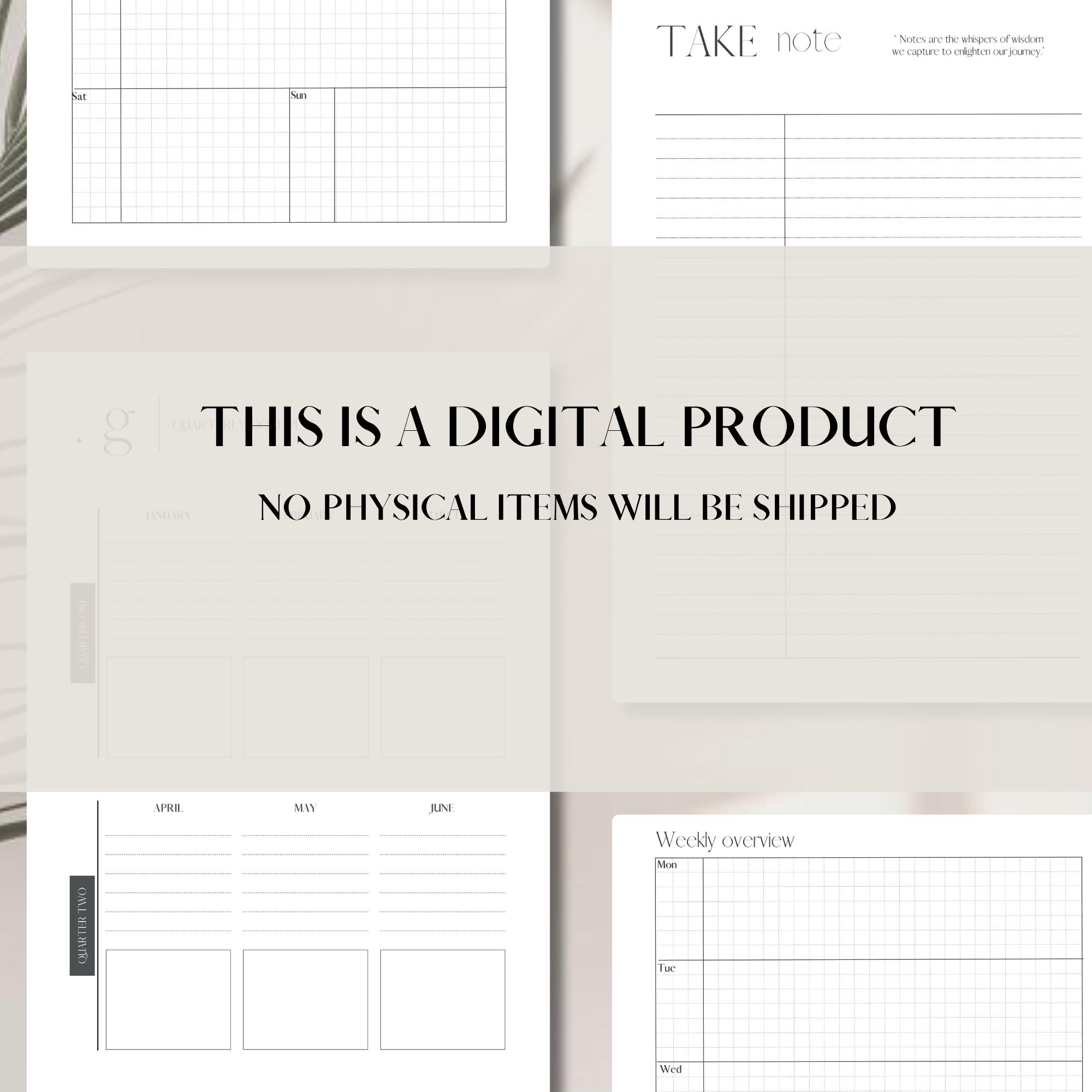 Weekly Graph Design Horizontal Weekly Graph Planner Insert UNDATED | Weekly Overview Insert ...