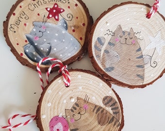 Customizable hand-painted decorations with cat