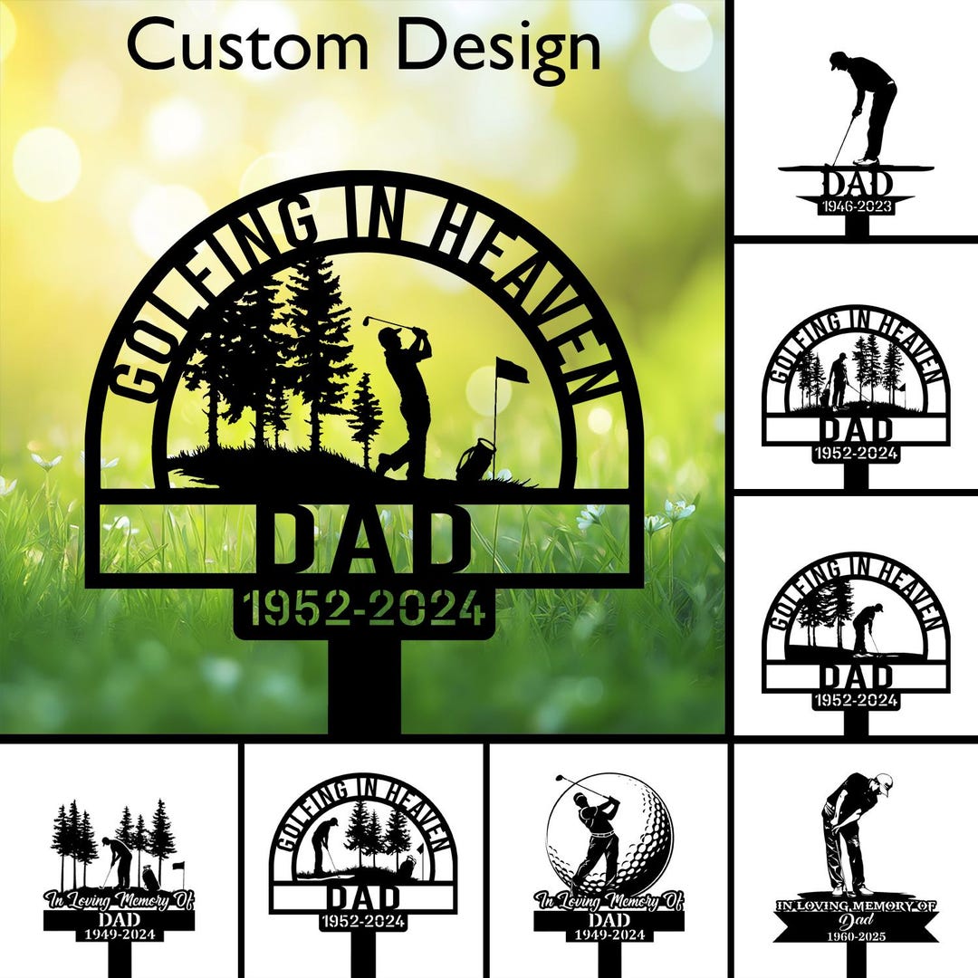 Custom Golfing Memorial Stake, Personalized Golfer Grave Marker ...